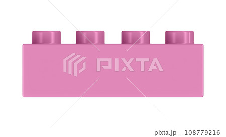 Fuchsia Pink Lego Block Isolated on a White Background. Close Up View of a Plastic Children Game Brick for Constructors, Front View. High Quality 3D Rendering with a Work Path. 8K Ultra HD, 7680x4320 Fuchsia Pink Lego Block Isolated on a White Background. Close Up View of a Plastic Children Game Brick for Constructors, Front View. High Quality 3D Rendering with a Work Path. 8K Ultra HD, 7680x4320 108779216
