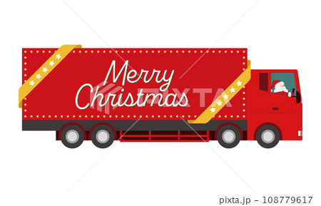 クリスマス広告のトラックのベクターイラスト 108779617