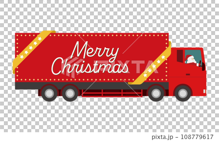クリスマス広告のトラックのベクターイラスト 108779617