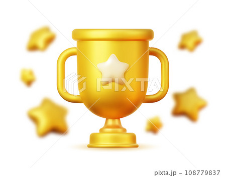 Vector golden cup icon. 108779837