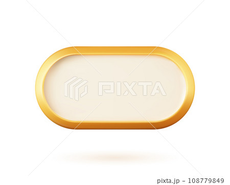3d gold frame icon. 108779849