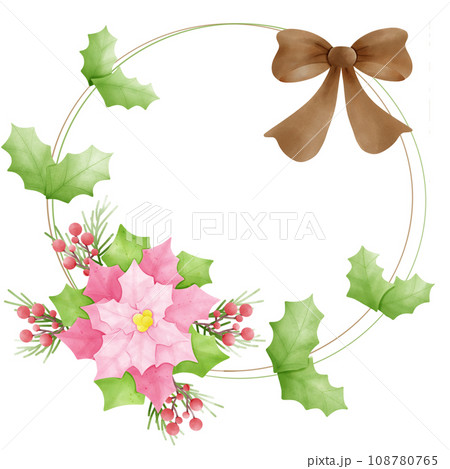 Poinsettia wreath Poinsettia wreath 108780765