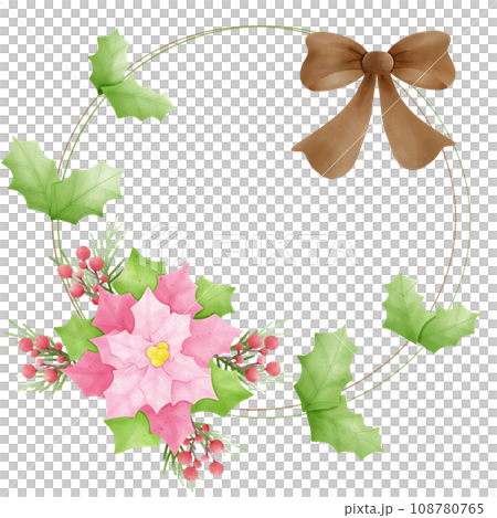Poinsettia wreath Poinsettia wreath 108780765