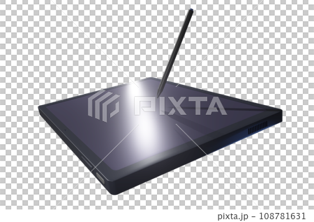 Tablet (with touch pen) Transparent image (computer graphic) 108781631