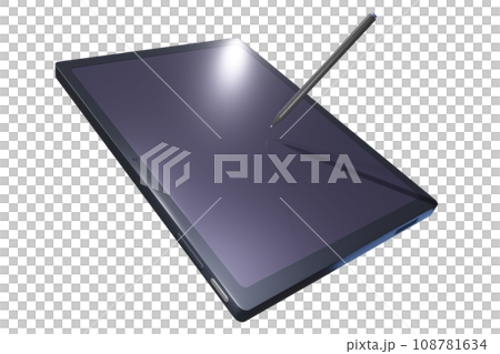 Tablet (with touch pen) Transparent image (computer graphic) 108781634