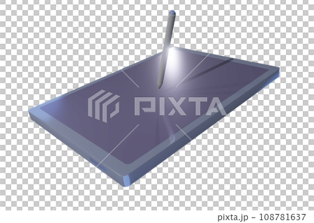 Tablet (with touch pen) Transparent image (computer graphic) Tablet (with touch pen) Transparent image (computer graphic) 108781637