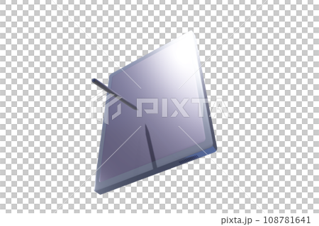 Tablet (with touch pen) Transparent image (computer graphic) 108781641