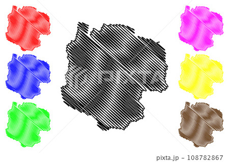 Dang district (Gujarat State, Republic of India) map vector illustration, scribble sketch Dang map Dang district (Gujarat State, Republic of India) map vector illustration, scribble sketch Dang map 108782867