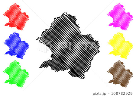 Dima Hasao district (Assam State, Republic of India) map vector illustration, scribble sketch North Cachar Hills map Dima Hasao district (Assam State, Republic of India) map vector illustration, scribble sketch North Cachar Hills map 108782929