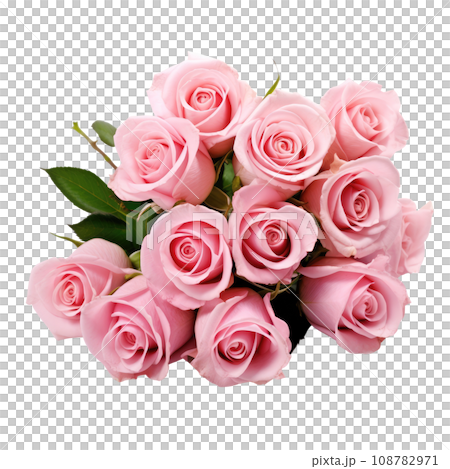 Bouquet of Blushing Pink Roses 108782971