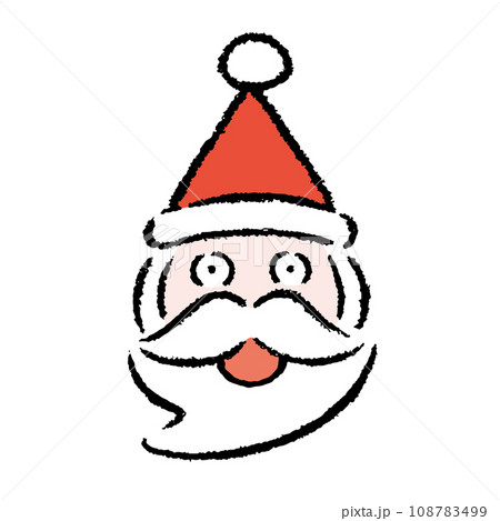 季節_冬_クリスマス_驚いた顔のサンタクロースのイラスト素材 季節_冬_クリスマス_驚いた顔のサンタクロースのイラスト素材 108783499
