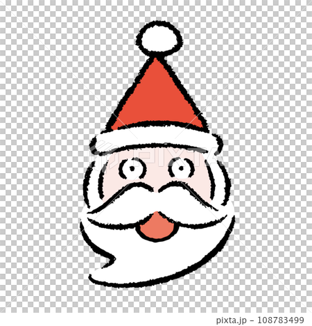 季節_冬_クリスマス_驚いた顔のサンタクロースのイラスト素材 季節_冬_クリスマス_驚いた顔のサンタクロースのイラスト素材 108783499