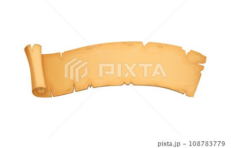 Old manuscript, ancient treasure map parchment and vintage paper scroll, vector antique papyrus. Medieval letter roll or game message, manuscript papyrus banner background or fairy tale book scroll Old manuscript, ancient treasure map parchment and vintage paper scroll, vector antique papyrus. Medieval letter roll or game message, manuscript papyrus banner background or fairy tale book scroll 108783779