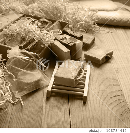 Homemade soap on the table 108784413