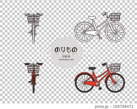 Vehicle illustration set_bicycle 108788472