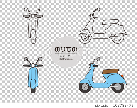 Vehicle illustration set_scooter 108788473