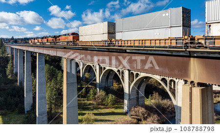 spokane train railway bridge washington transport spokane train railway bridge washington transport 108788798