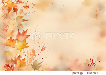 秋の葉の背景素材 AI画像 秋の葉の背景素材 AI画像 108789905