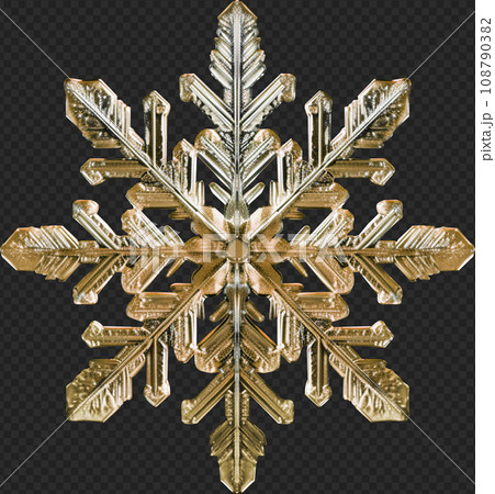 金色の雪の結晶 金色の雪の結晶 108790382