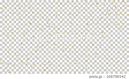 リアルな金箔を散らした、透明の背景素材［SM］サイズ 108790542