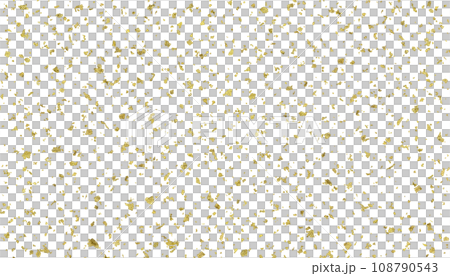 Transparent background material with realistic gold leaf scattered [SML] size 108790543