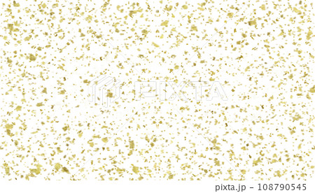 リアルな金箔を散らした、透明の背景素材［SMLX］サイズ、手前ぼかし 108790545