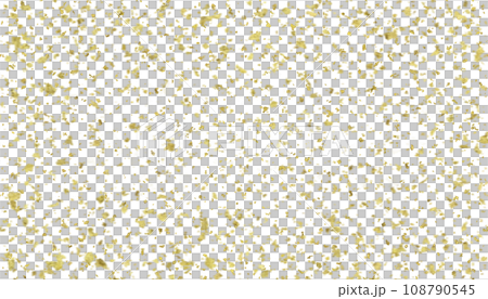 Transparent background material with realistic gold leaf scattered [SMLX] size, front blur 108790545