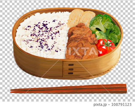 わっぱ弁当②(箸付き) わっぱ弁当②(箸付き) 108791123
