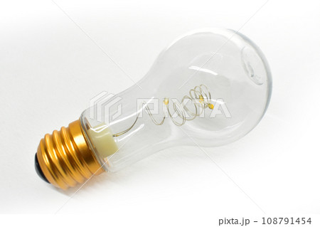 golden light bulb isolated on white background 108791454