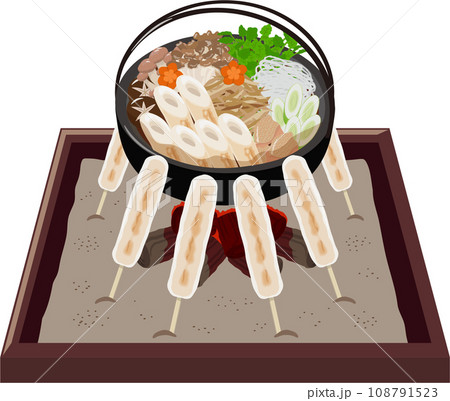 囲炉裏のきりたんぽ鍋 囲炉裏のきりたんぽ鍋 108791523