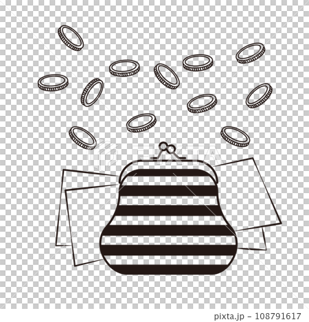 お財布とお金のイラスト 108791617