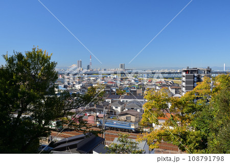 戸定ヶ丘歴史公園からの眺望、富士山も遠望、千葉県松戸市 108791798