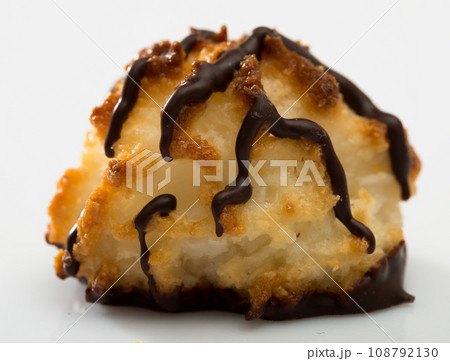 Coconut cookies with chocolate glaze Coconut cookies with chocolate glaze 108792130