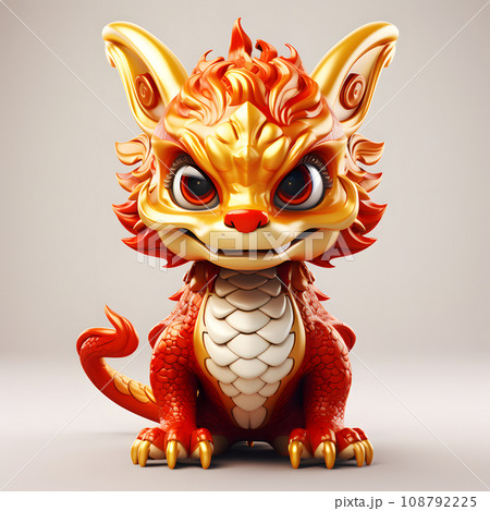 可愛いレッドドラゴン 108792225