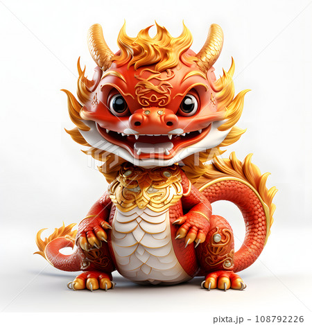 可愛いレッドドラゴン 108792226