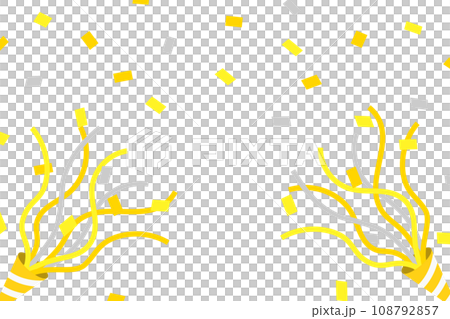 yellow party crackers and confetti yellow party crackers and confetti 108792857