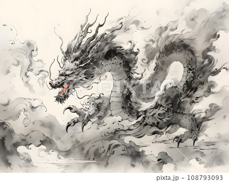 日本画の龍 日本画の龍 108793093