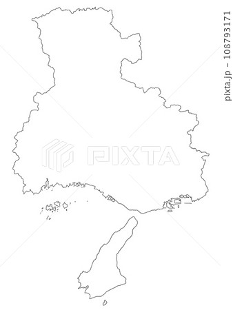 白地図　兵庫県 108793171