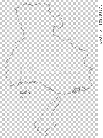 白地図　兵庫県 108793171