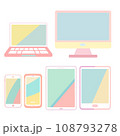 パステルカラーのデバイスセット 108793278