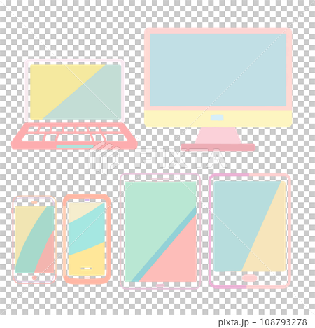 柔和的色彩裝置組 108793278