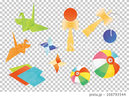 Watercolor style old game illustration set Watercolor style old game illustration set 108793544