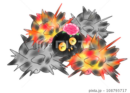 恐怖！爆風からガイコツ 108793717