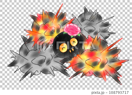 恐怖！爆風からガイコツ 108793717