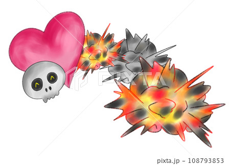 爆発からかわいいハートが現れた! 爆発からかわいいハートが現れた! 108793853