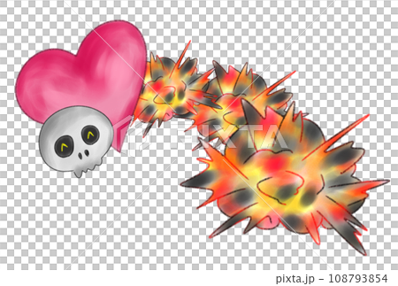 爆発からかわいいハートが現れた！ 108793854