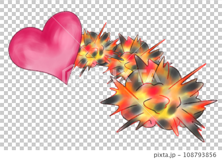 爆発からかわいいハートが現れた！ 108793856