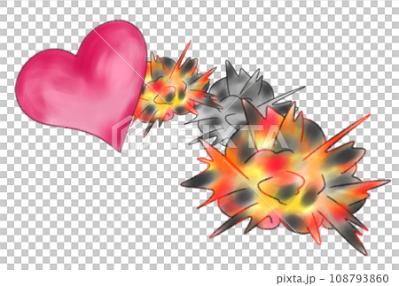 爆発からかわいいハートが現れた！ 108793860