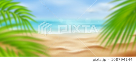 Blurred tropical summer beach background Blurred tropical summer beach background 108794144