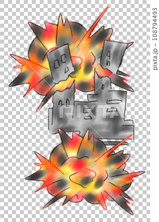 破壊されるビル 破壊されるビル 108794493